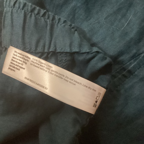 Eileen Fisher 100% Organic Linen Pant - Picture 6 of 8